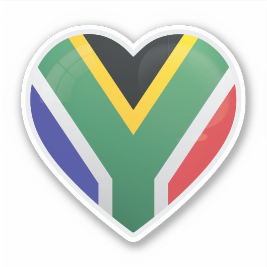 Zuid-Afrika Liefde Icon Sticker (Voorkant)