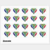 Zuid-Afrika liefde vlag trots hart sticker (Vel)