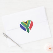 Zuid-Afrika liefde vlag trots hart sticker (Envelop)