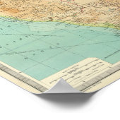 Zuid-Afrika met scheepvaartroutes Poster (Hoek)
