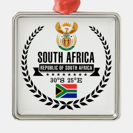 Zuid-Afrika Metalen Ornament (Voorkant)
