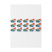 ZUID-AFRIKA Monogram Selebratieweddenschap Uitnodigingen Wikkel (Achterkant Voorbeeld)