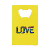 Zuid-Afrika Mooie Liefde Verbazingwekkende Tekst Q Creditkaart Flessenopener (Voorkant)