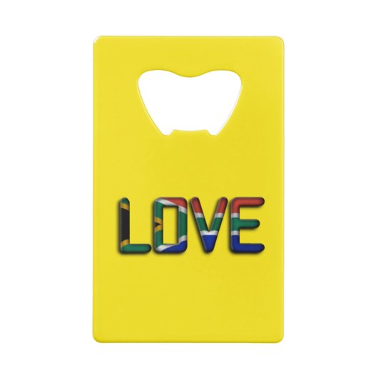 Zuid-Afrika Mooie Liefde Verbazingwekkende Tekst Q Creditkaart Flessenopener (Achterkant)