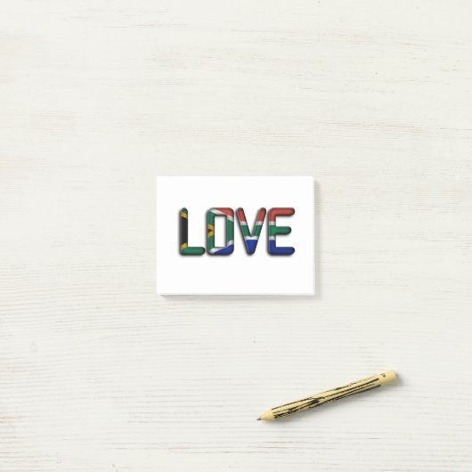 Zuid-Afrika Mooie Liefde Verbazingwekkende Tekst Q Post-it® Notes (Op bureau)