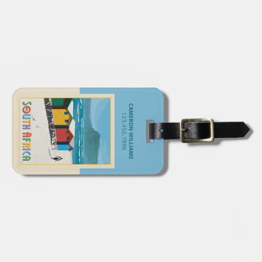 Zuid-Afrika | Muizenberg Beach Bagagelabel (Voorkant horizontaal)