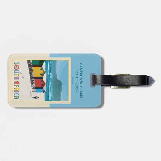 Zuid-Afrika | Muizenberg Beach Bagagelabel (Achterkant horizontaal)