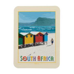 Zuid-Afrika   Muizenberg Beach Magneet