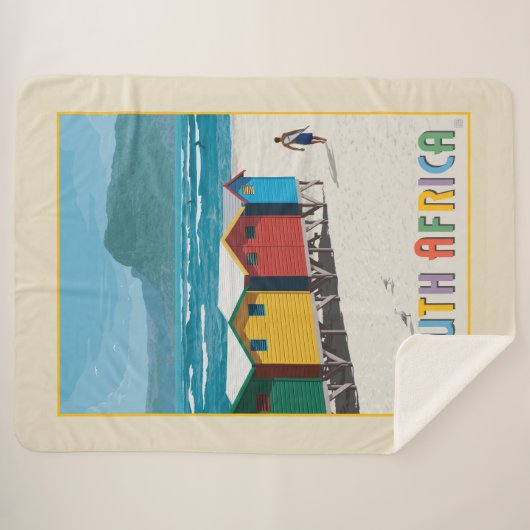 Zuid-Afrika | Muizenberg Beach Sherpa Deken (Voorkant (horizontaal))