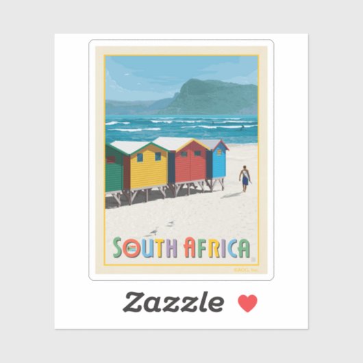 Zuid-Afrika | Muizenberg Beach Sticker (Vel)