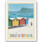 Zuid-Afrika | Muizenberg Beach Sticker (Voorkant)