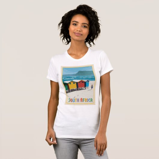 Zuid-Afrika | Muizenberg Beach T-shirt (Voorkant volledig)