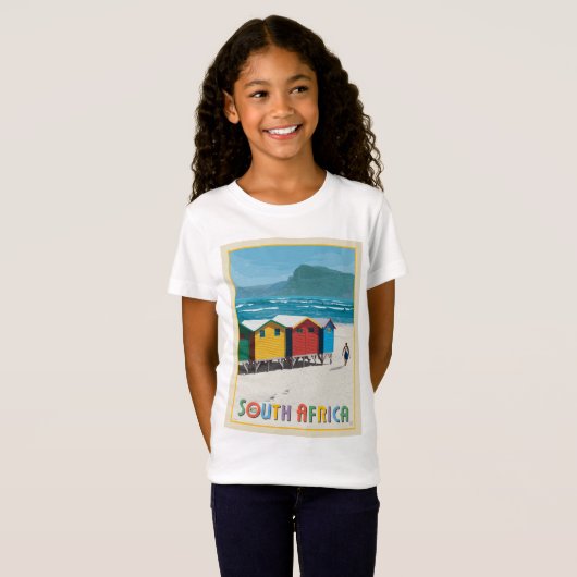 Zuid-Afrika | Muizenberg Beach T-shirt (Voorkant volledig)