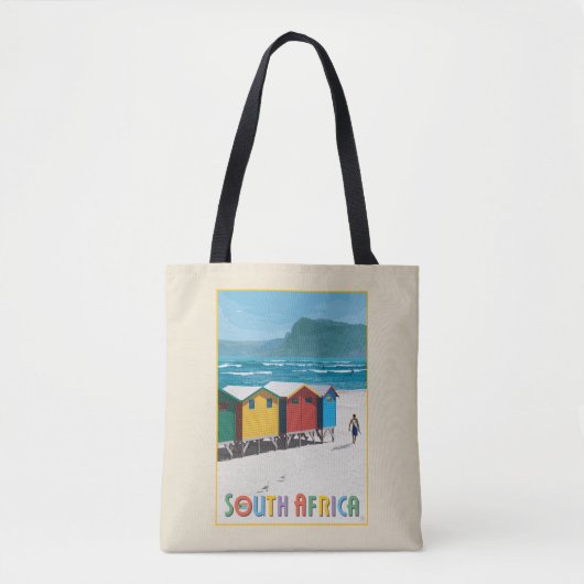 Zuid-Afrika | Muizenberg Beach Tote Bag (Voorkant)