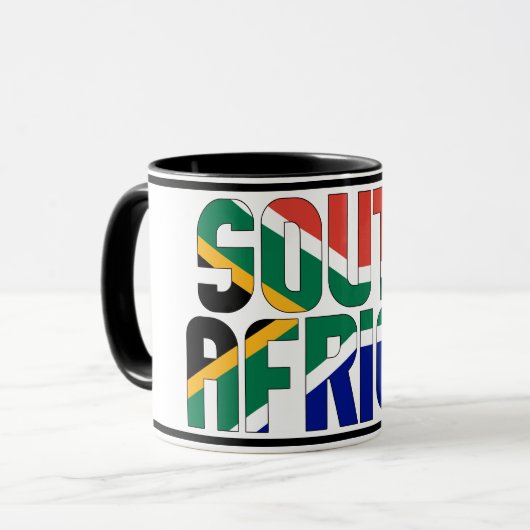Zuid-Afrika National Flag Patriotic Coffee Mok (Voorkant links)