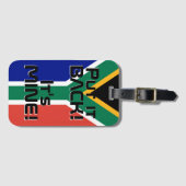 Zuid-Afrika Nationale vlag Funny Patriotic Bagagelabel (Voorkant (horizontaal))