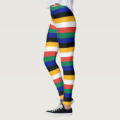 Zuid-Afrika Nationale vlag Kleuren gestript Leggings (Links)