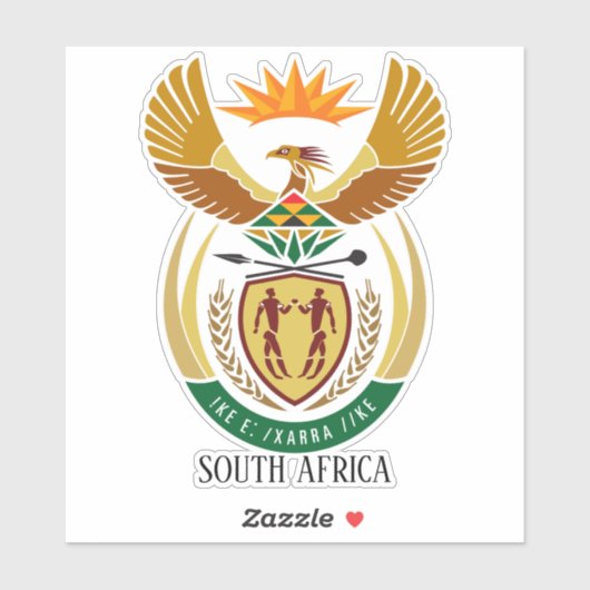 Zuid-Afrika Nationale wapenschild Sticker (Vel)