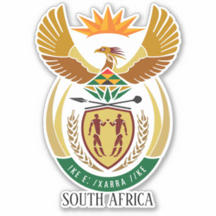 Zuid-Afrika Nationale wapenschild Sticker