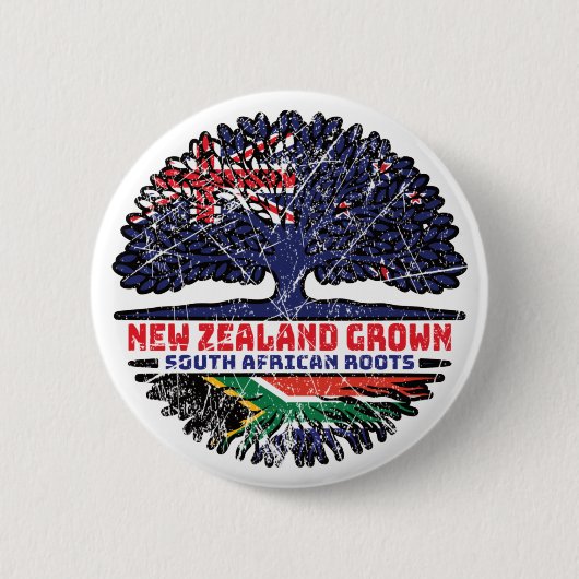 Zuid-Afrika Nieuw-Zeeland Ronde Button 5,7 Cm (Voorkant)