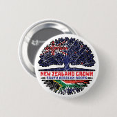 Zuid-Afrika Nieuw-Zeeland Ronde Button 5,7 Cm (Voorkant /achterkant)