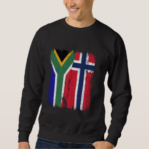 Zuid-Afrika Noorwegen Halve Vlag Zuid-Afrikaanse N Trui