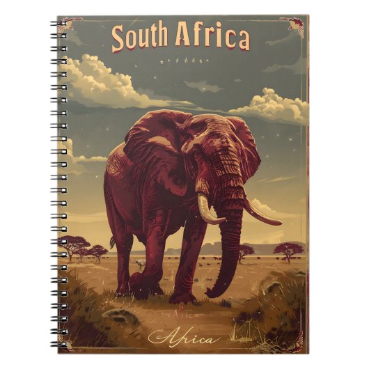 Zuid-Afrika Olifant  Notitieboek (Voorkant)