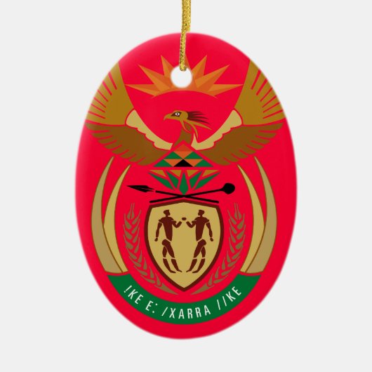 ZUID-AFRIKA*    ORNAMENTZUID-AFRIKA KERAMISCH ORNAMENT (Voorkant)