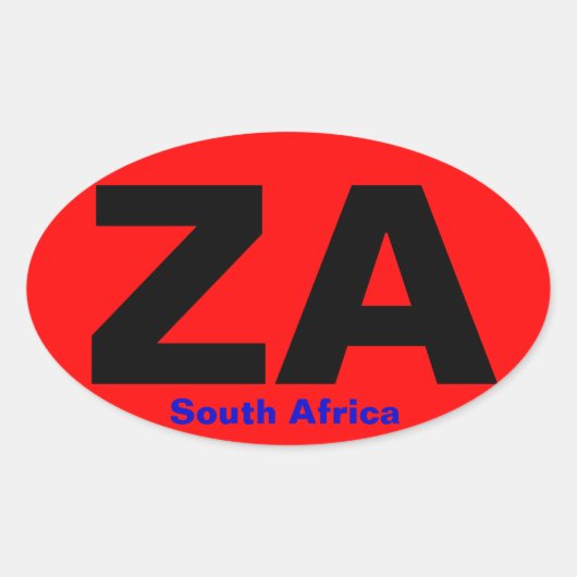 ZUID-AFRIKA Ovale Sticker in Europese stijl (Voorkant)