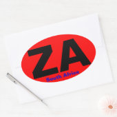 ZUID-AFRIKA Ovale Sticker in Europese stijl (Envelop)
