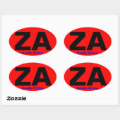 ZUID-AFRIKA Ovale Sticker in Europese stijl (Vel)