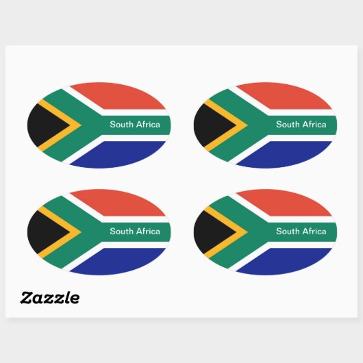 Zuid-Afrika ovale stickers 1 (Vel)