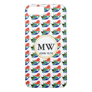 ZUID-AFRIKA Overvloedig Christelijk levensmonogram iPhone 8/7 Hoesje