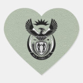 Zuid-Afrika Paspoort Hart Sticker (Voorkant)