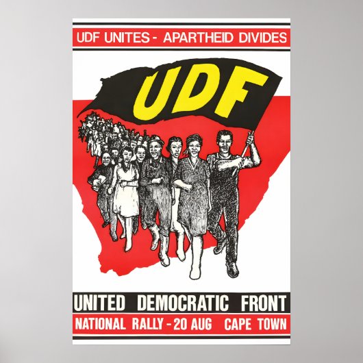 Zuid-Afrika Politieke Poster UDF Apartheid (Voorkant)