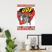 Zuid-Afrika Politieke Poster UDF Apartheid (Thuiskantoor)