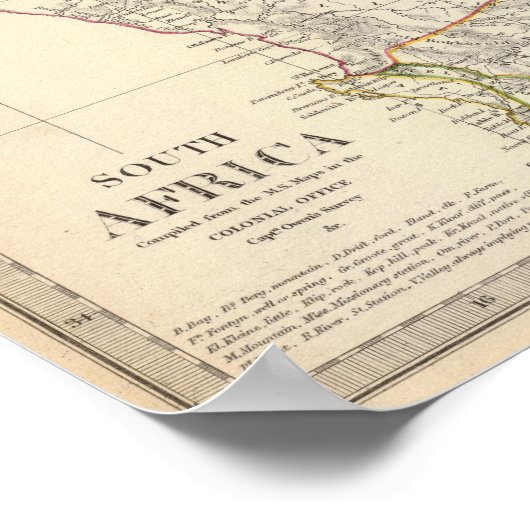 Zuid-Afrika Poster (Hoek)
