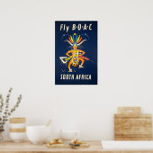 Zuid-Afrika Poster BOAC Reis Kunst Afrikaanse Prin (Keuken)