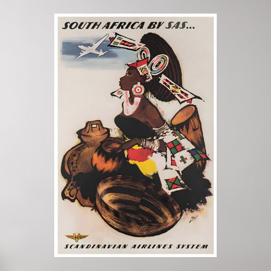 Zuid-Afrika Poster Reizen Kunst Afrikaanse Print (Voorkant)