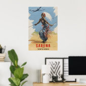 Zuid-Afrika Poster Sabena Reis Print Afrikaans (Thuiskantoor)