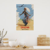 Zuid-Afrika Poster Sabena Reis Print Afrikaans (Keuken)