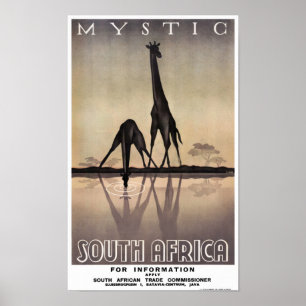 Zuid-Afrika Poster voor reisreizen teruggezet