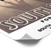 Zuid-Afrika Poster voor reisreizen teruggezet (Hoek)