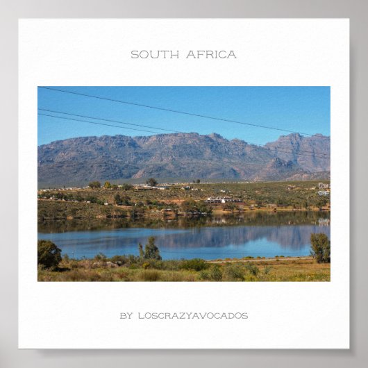 Zuid-Afrika — Poster voor waterverplaatsing (Voorkant)