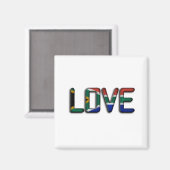 Zuid-Afrika prachtige tekst citaat vlag Magneet (Voorkant / Achterkant)