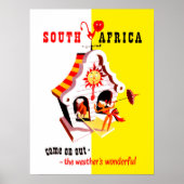 Zuid-Afrika, prachtige weerwijzer,  Poster (Voorkant)