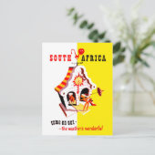 Zuid-Afrika, prachtige weerwijzer, vintage Briefkaart (Staand voorkant)