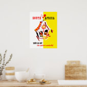 Zuid-Afrika, prachtige weerwijzer, vintage Poster (Keuken)