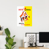 Zuid-Afrika, prachtige weerwijzer, vintage Poster (Thuiskantoor)