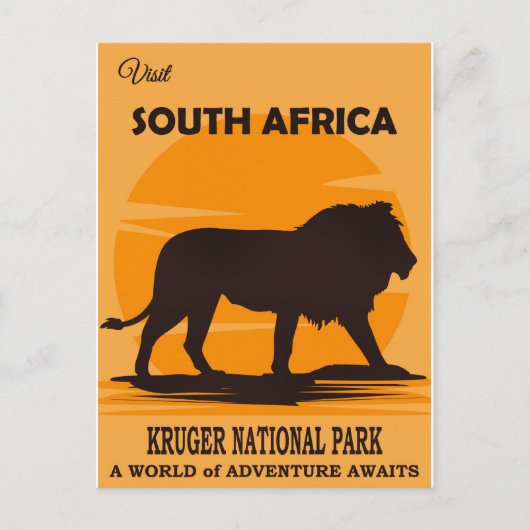 Zuid-Afrika Reisposter Briefkaart (Voorkant)